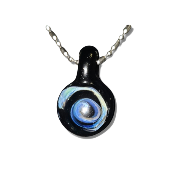 Galactic Wonder Glass Pendant with Silver Fume (1)
